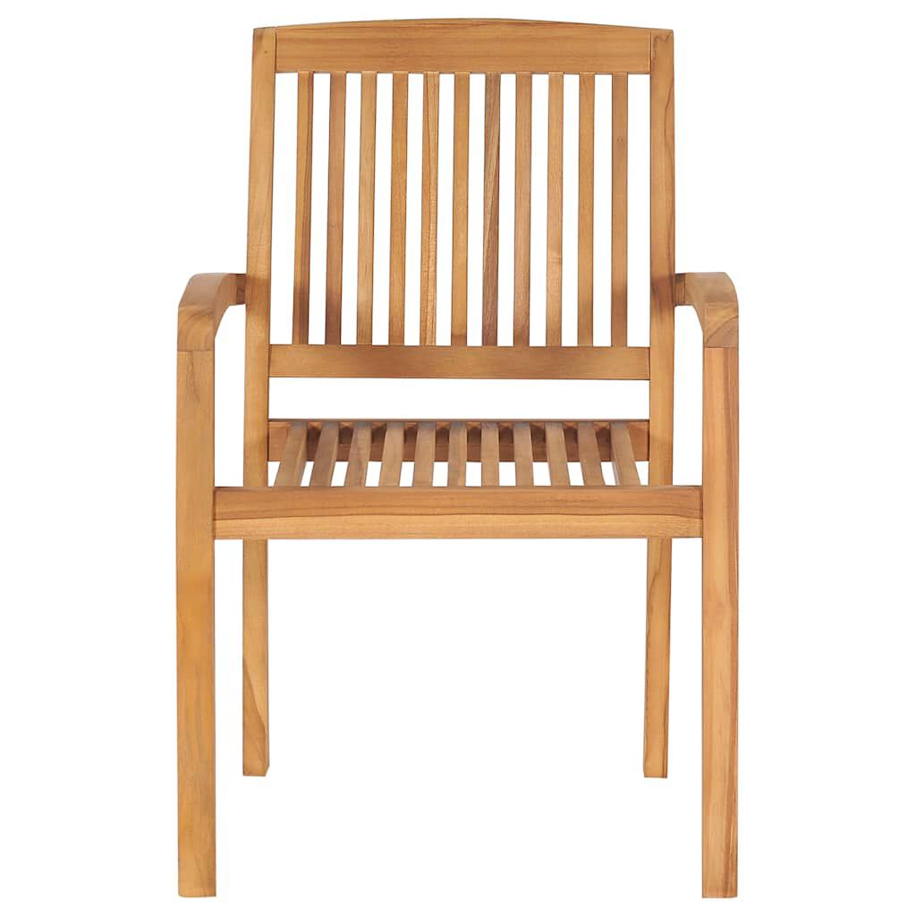 vidaXL Garden Chairs 2 pcs with Beige Cushions Solid Teak Wood
