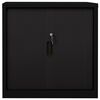 vidaXL Sliding Door Cabinet Black 90x40x90 cm Steel