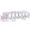 vidaXL 17 Piece Garden Dining Set Black Textilene