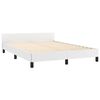 vidaXL Bed Frame without Mattress White Full Faux Leather