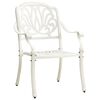 vidaXL 3 Piece Bistro Set Cast Aluminium White