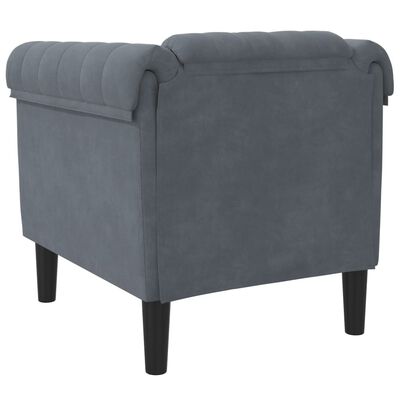 vidaXL Sofa Chair Dark Grey Velvet