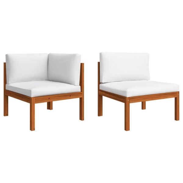 vidaXL 4-Seater Garden Sofa with Cushion Solid Acacia Wood