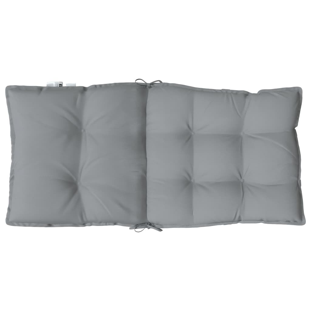 vidaXL Lowback Chair Cushions 4 pcs Grey Oxford Fabric