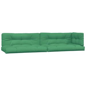 vidaXL Pallet Cushions 5 pcs Green Fabric