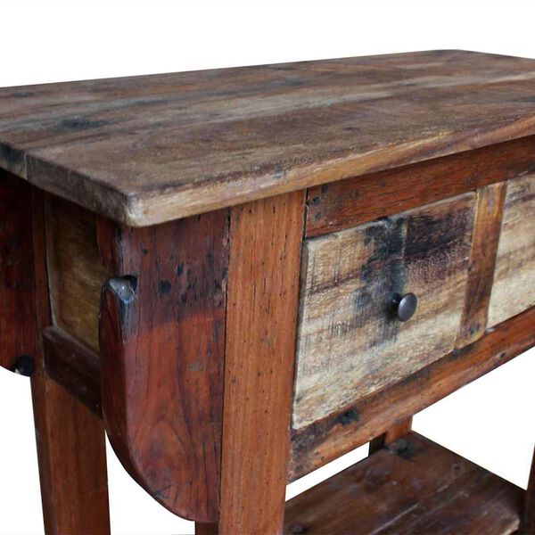vidaXL Console Table Mixed Recycled Wood 80x35x80 cm