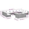vidaXL 13 Piece Garden Lounge Set with Cushions Brown Poly Rattan