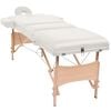 vidaXL 3-Zone Folding Massage Table 10 cm Thick White