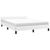 vidaXL Bed Frame without Mattress White Full Faux Leather