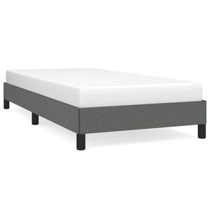 vidaXL Bed Frame without Mattress Dark Grey 100x203 cm Twin XL Fabric