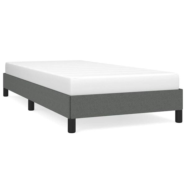 vidaXL Bed Frame without Mattress Dark Grey 100x203 cm Twin XL Fabric