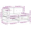 vidaXL Garden Sofa with Cushions 2-Seater Solid Wood Pine