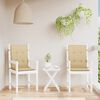 vidaXL Lowback Chair Cushions 2 pcs Melange Beige 100x50x4 cm Fabric