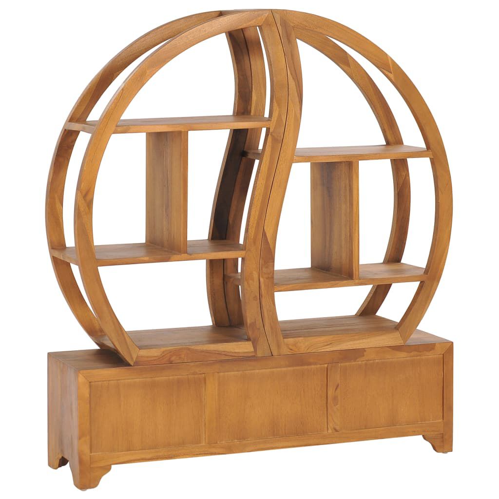 vidaXL Cabinet with Yin Yang Shelf 100x26x112 cm Solid Teak Wood