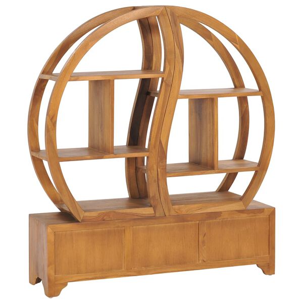 vidaXL Cabinet with Yin Yang Shelf 100x26x112 cm Solid Teak Wood