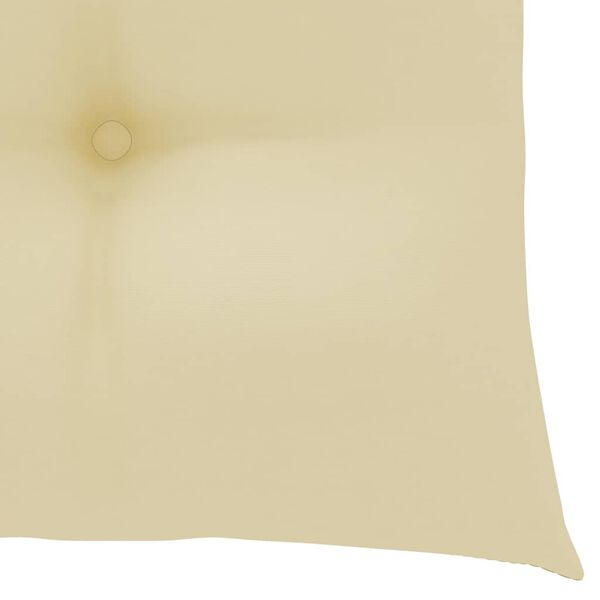 vidaXL Garden Chairs 2 pcs with Cream White Cushions Solid Teak Wood