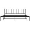 vidaXL Metal Bed Frame without Mattress with Headboard Black 193x203cm