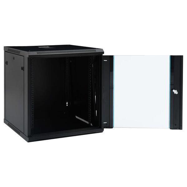 vidaXL 12U Wall Mounted Network Cabinet 19 IP20 600x600x640 mm