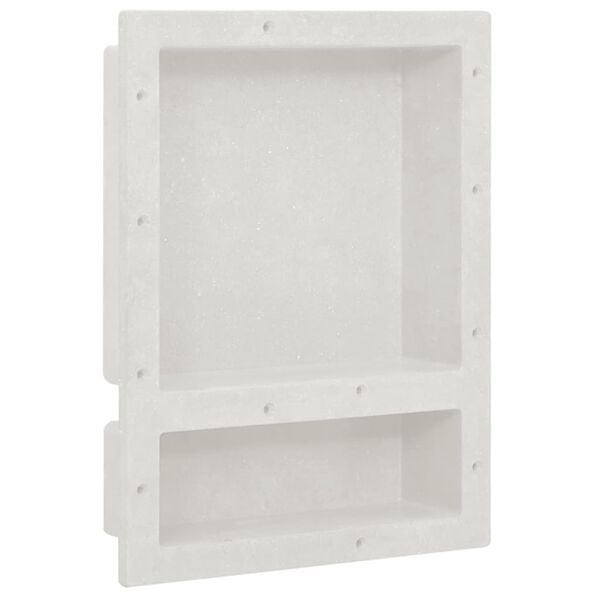 vidaXL Shower Niche with 2 Compartments Matt White 41x51x10 cm