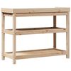 vidaXL Potting Table with Shelves 108x45x86.5 cm Solid Wood Pine