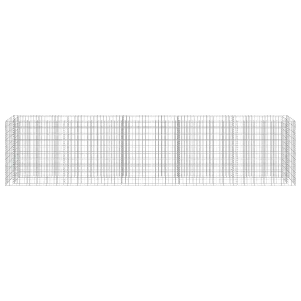 vidaXL Gabion Raised Bed Galvanised Steel 450x50x100 cm