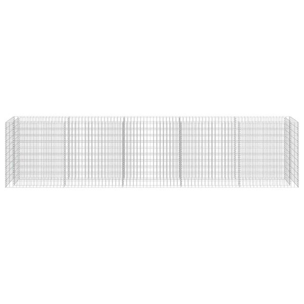 vidaXL Gabion Raised Bed Galvanised Steel 450x50x100 cm