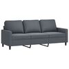 vidaXL 3 Piece Sofa Set with Pillows Dark Grey Velvet