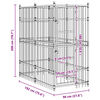 vidaXL Outdoor Dog Kennel Steel 1.84 m&sup2;