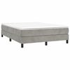 vidaXL Box Spring Bed Frame Light Grey Queen Velvet (US Only)