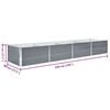 vidaXL Garden Raised Bed Galvanised Steel 320x80x45 cm Grey