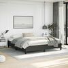 vidaXL Bed Frame without Mattress Black 193x203 cm King Faux Leather
