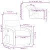 vidaXL Stand up Massage Recliner Chair Cream Fabric