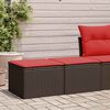 vidaXL 2 Piece Garden Sofa Set with Cushions Brown Poly Rattan Acacia