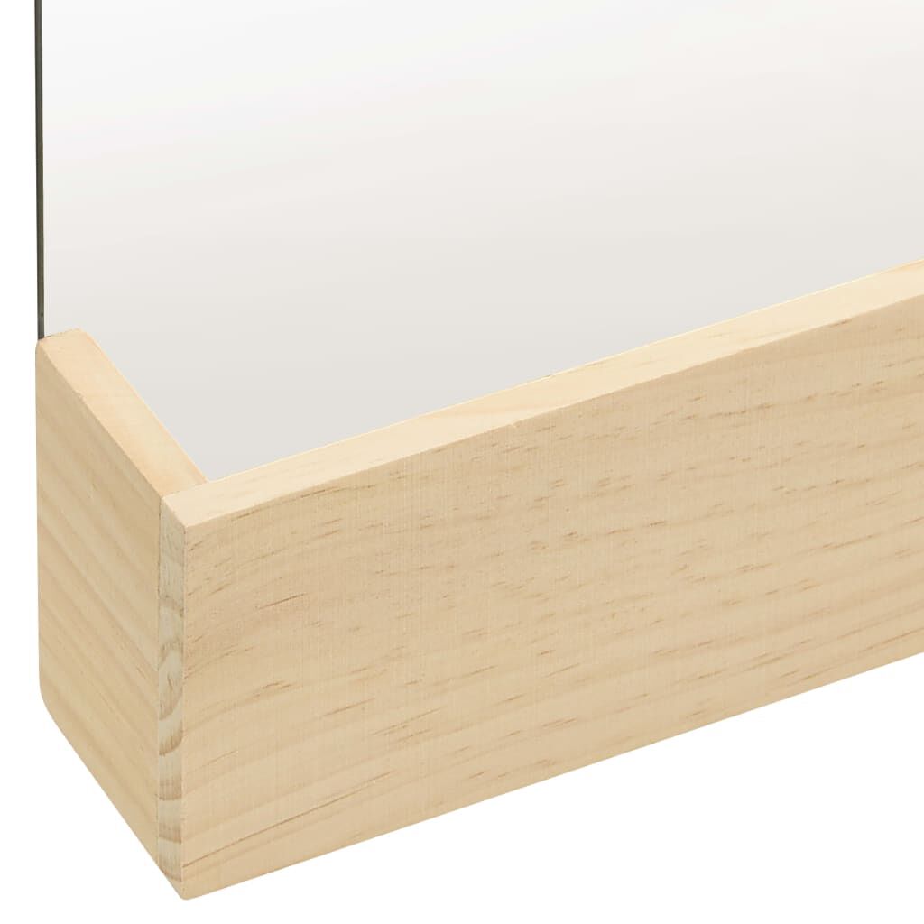 vidaXL Wall Mirror Solid Pinewood 23x39.5 cm