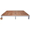 vidaXL 2-Person Sun Lounger with Cushion Solid Acacia Wood and Steel
