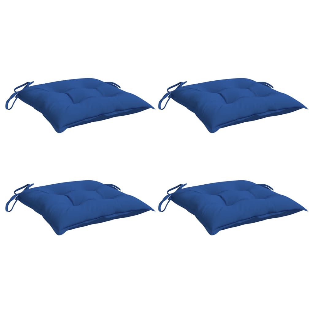vidaXL Chair Cushions 4 pcs Blue 40x40x7 cm Oxford Fabric