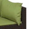 vidaXL 3 Piece Garden Lounge Set with Cushions Brown Poly Rattan