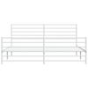 vidaXL Metal Bed Frame without Mattress with Footboard White 183x213cm
