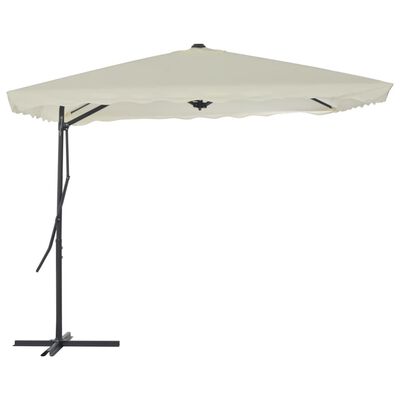 vidaXL Garden Parasol with Steel Pole 250x250 cm Sand