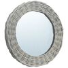 vidaXL Mirror 70 cm Wicker