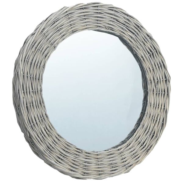 vidaXL Mirror 70 cm Wicker