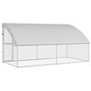 vidaXL Chicken Cage Silver 400 x 200 x 198.5 cm Galvanised Steel