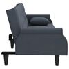 vidaXL Sofa Bed with Armrests Dark Grey Velvet