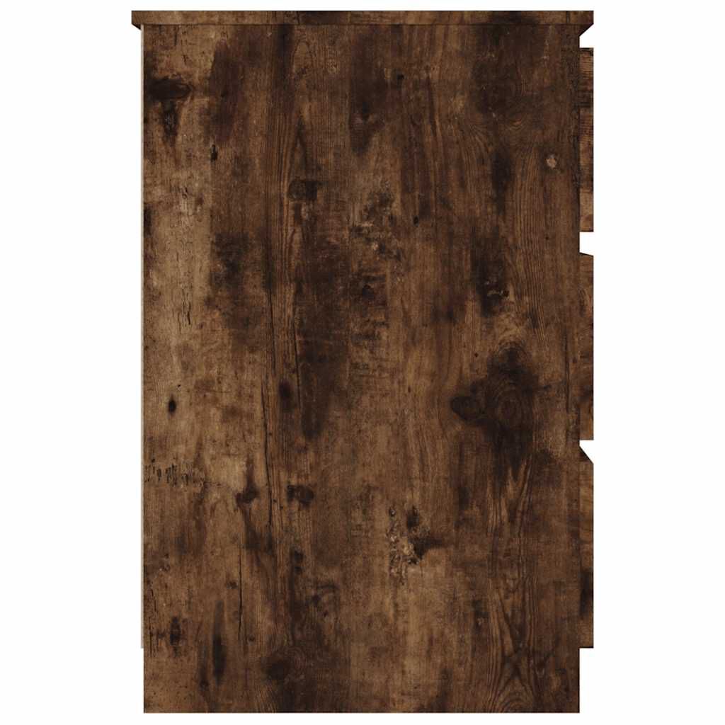 vidaXL Writing Desk Smoked Oak 140x50x77 cm Engineered Wood