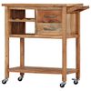 vidaXL Kitchen Trolley 80x45x91 cm Solid Wood Acacia