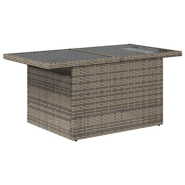 vidaXL 6 Piece Garden Sofa Set with Cushions Grey Poly Rattan