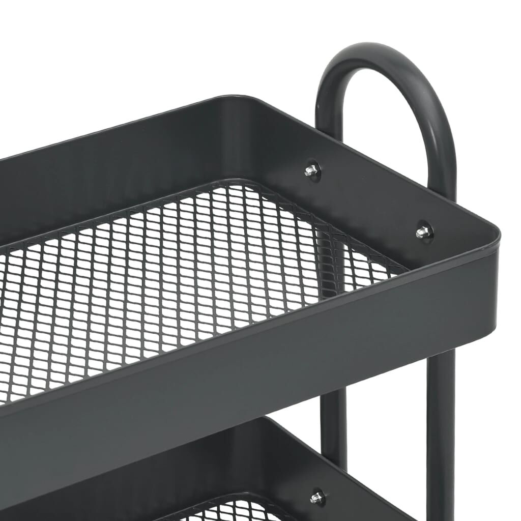 vidaXL 3-Tier Trolley Anthracite 43x34x79 cm Steel