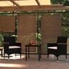 vidaXL 3 Piece Outdoor Dining Set with Cushions Black