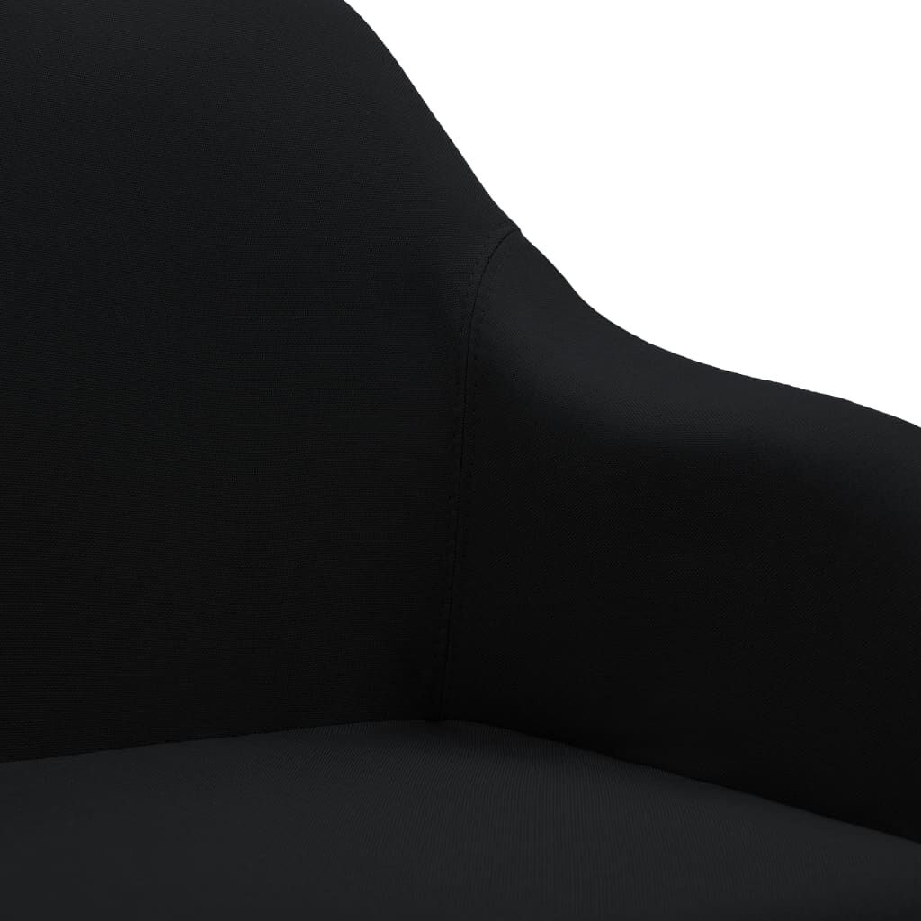 vidaXL Swivel Office Chair Black Fabric