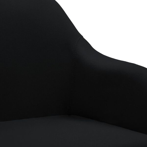 vidaXL Swivel Office Chair Black Fabric